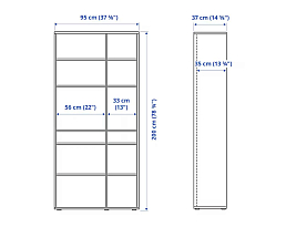 Изображение товара Стеллаж Вихалс 4 white ИКЕА (IKEA) на сайте adeta.ru