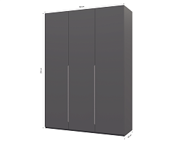 Изображение товара Распашной шкаф Пакс Альхейм 13 grey (silver) ИКЕА (IKEA) на сайте adeta.ru