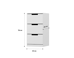 Изображение товара Комод Нордли 26 white ИКЕА (IKEA) на сайте adeta.ru